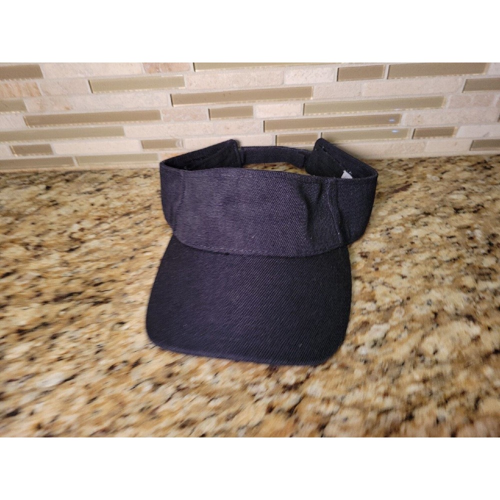 Visor Sun Hat Sports Cap Golf Tennis Beach Adjustable Summer Black Tomorrow